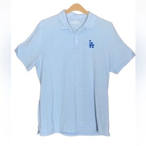 Vineyard Vines Edgartown polo shirt LA Dodgers blue and white stripe Size Large